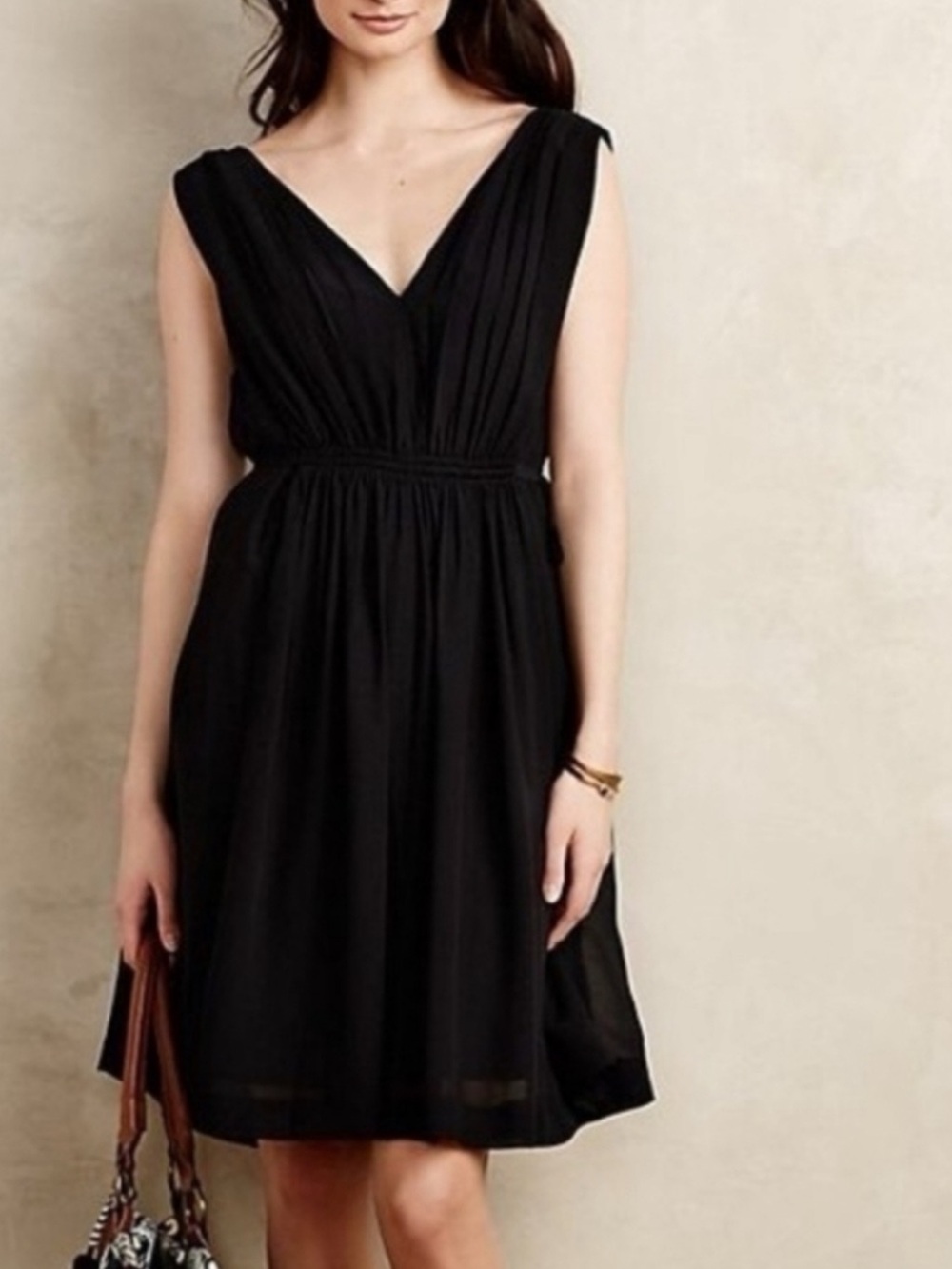 HD in Paris Black V-Neck Sleeveless Midi Dress